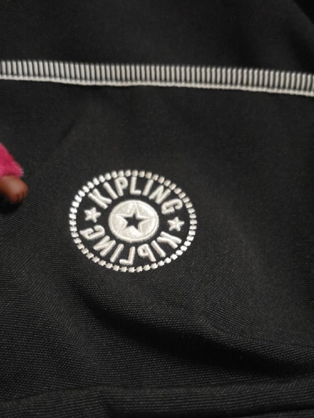 Kipling Jose Terra Black Backpack with Pink Monkey Charm - Picture 3 of 6